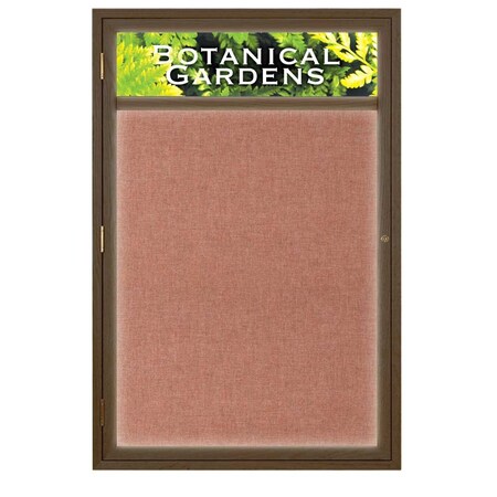 United Visual Products Open Faced Traditional Rounded Corkboard UV640ARC-BRONZE-MEDGRY